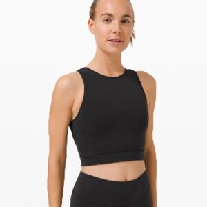 Lululemon Reveal Crop Top Velocity Black, Size 4